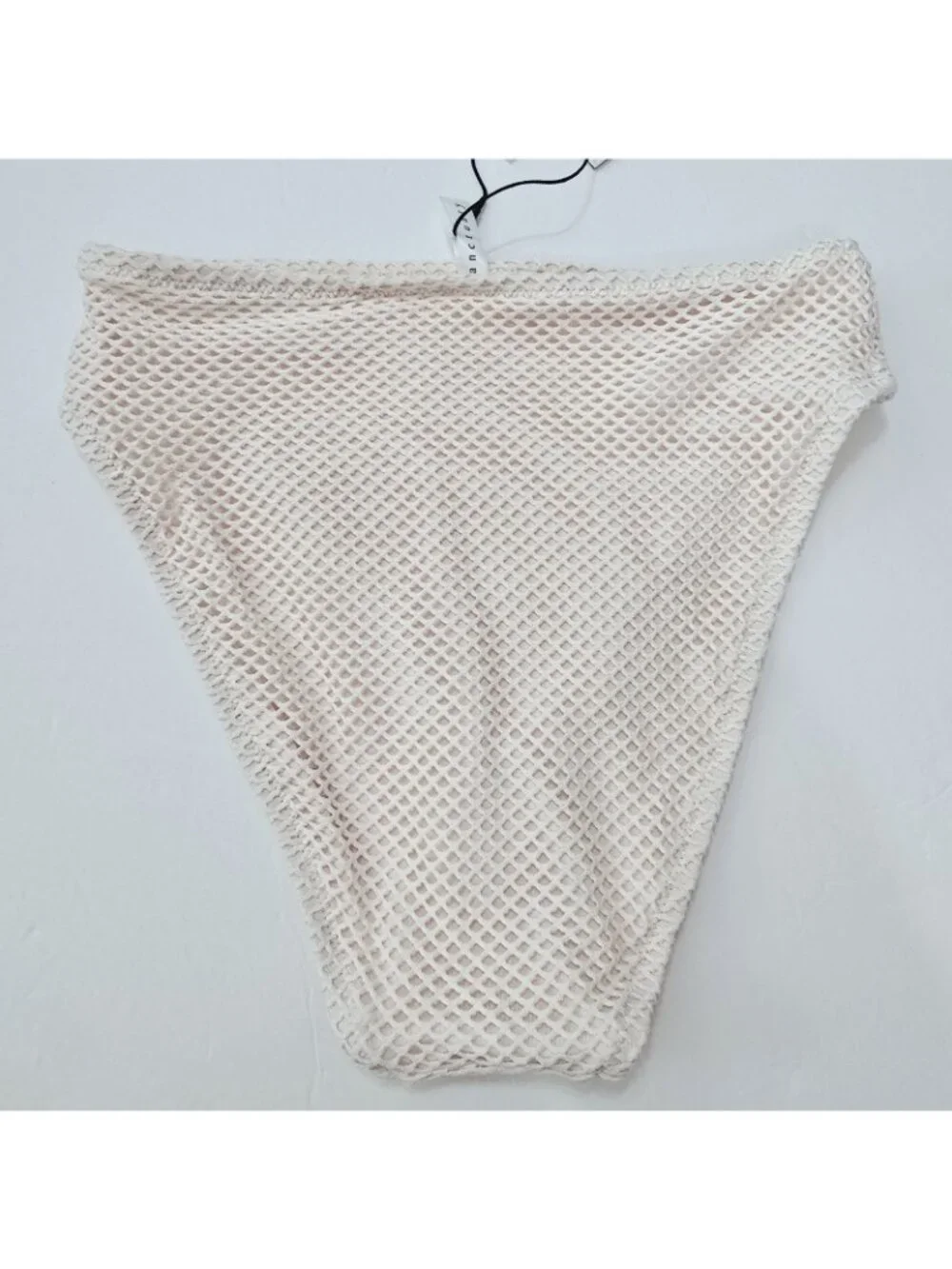 NEW‎ Sanctuary - XS Women's Mesh High-Waist Bikini Bottoms Cream